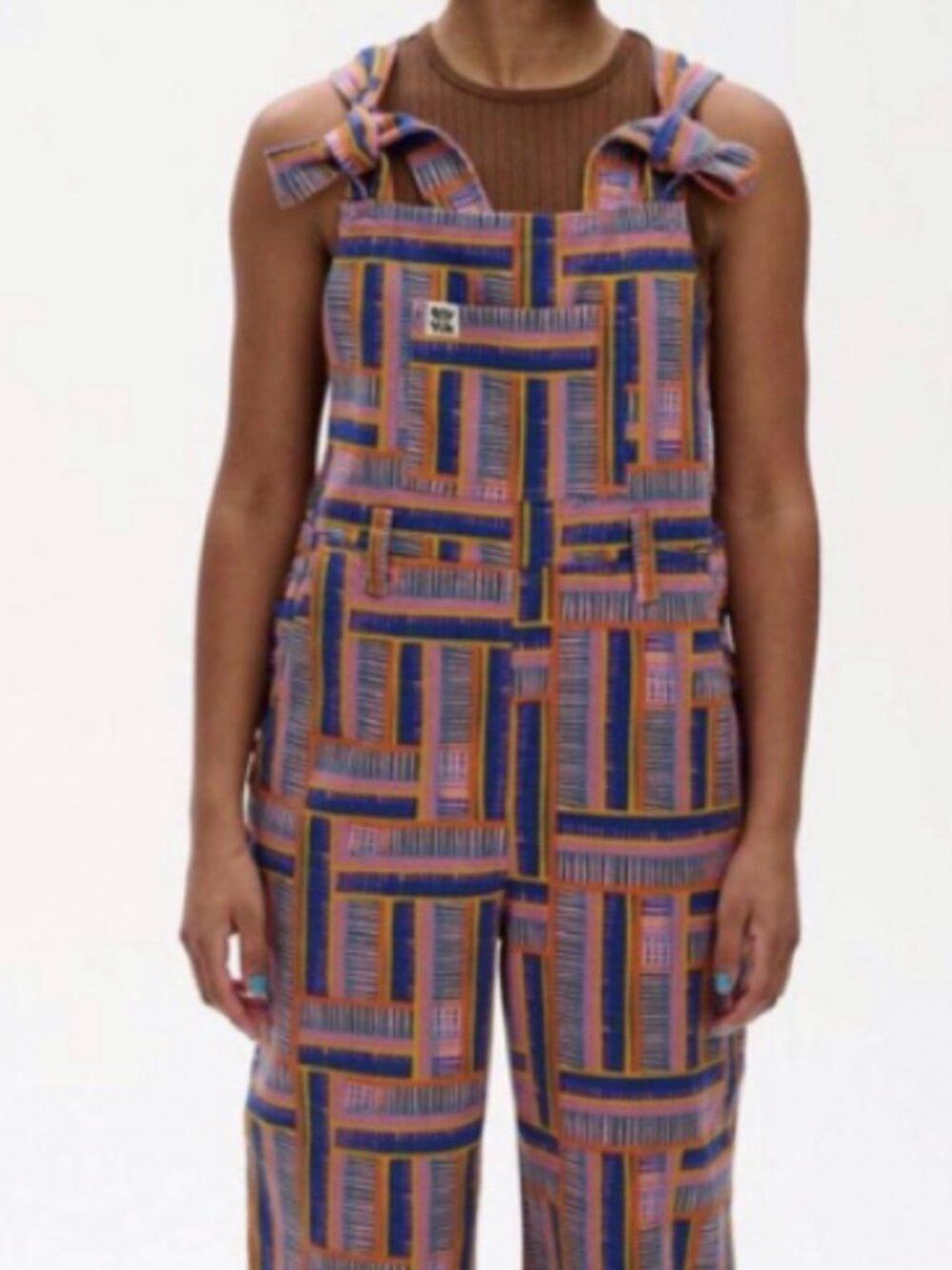 Lucy & Yak Easton Dungarees Ringo Print Like New UK 16/ US 12 Long